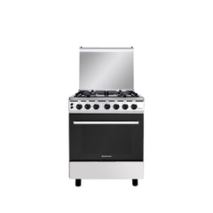 Westpoint 60×60 cm Freestanding Gas Cooker with 4 Burners – Gas Oven Auto Ignition WCE-6060FS (Silver)