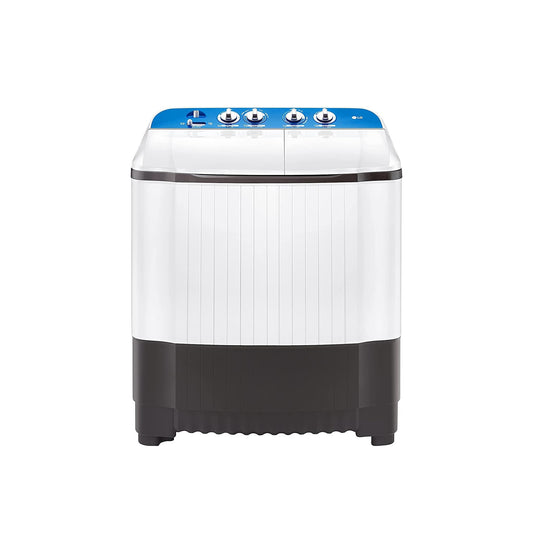 LG 8 kg Twin Tub Washing Machine Semi Automatic Powerful Wash Air Dry Plastic Body P961RON5L (White)