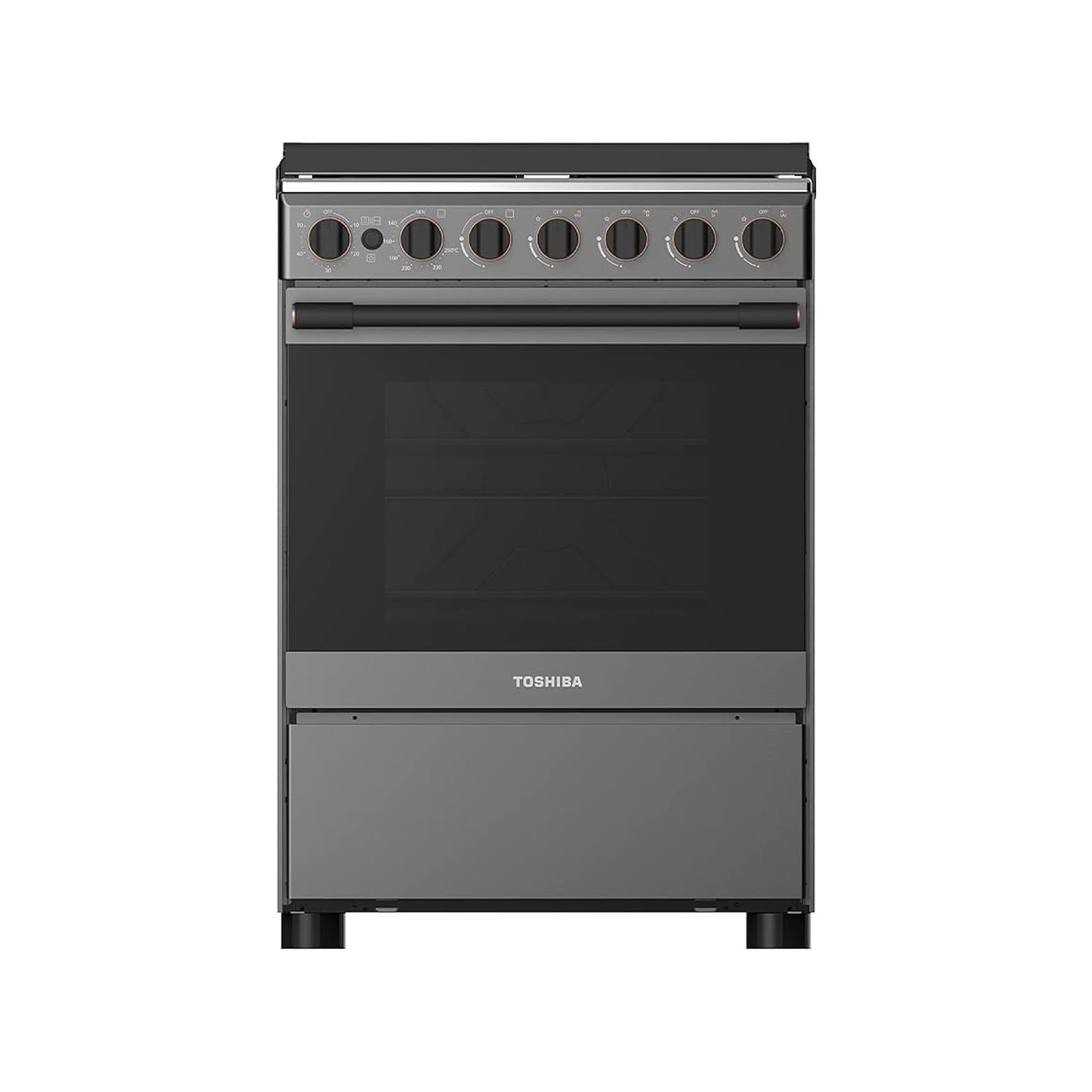 Toshiba 60x60cm Gas Cooking Range 4 Burners Gas Oven Rapid Heating TBA24BMG4G089KS (Stainless Steel)