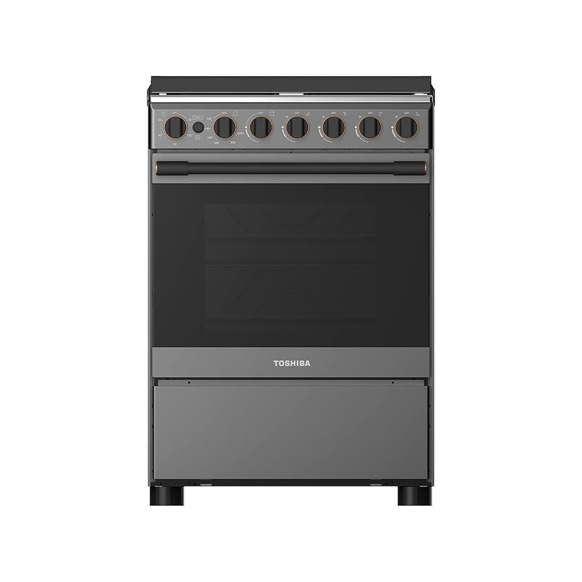 Toshiba 60x60cm Gas Cooking Range 4 Burners Gas Oven Rapid Heating TBA24BMG4G089KS (Stainless Steel)
