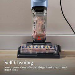 BISSELL CrossWave EdgeFind Wet & Dry Vacuum Cleaner ZeroGap Edge Cleaning FurFinder Headlights Self-Cleaning 4136K