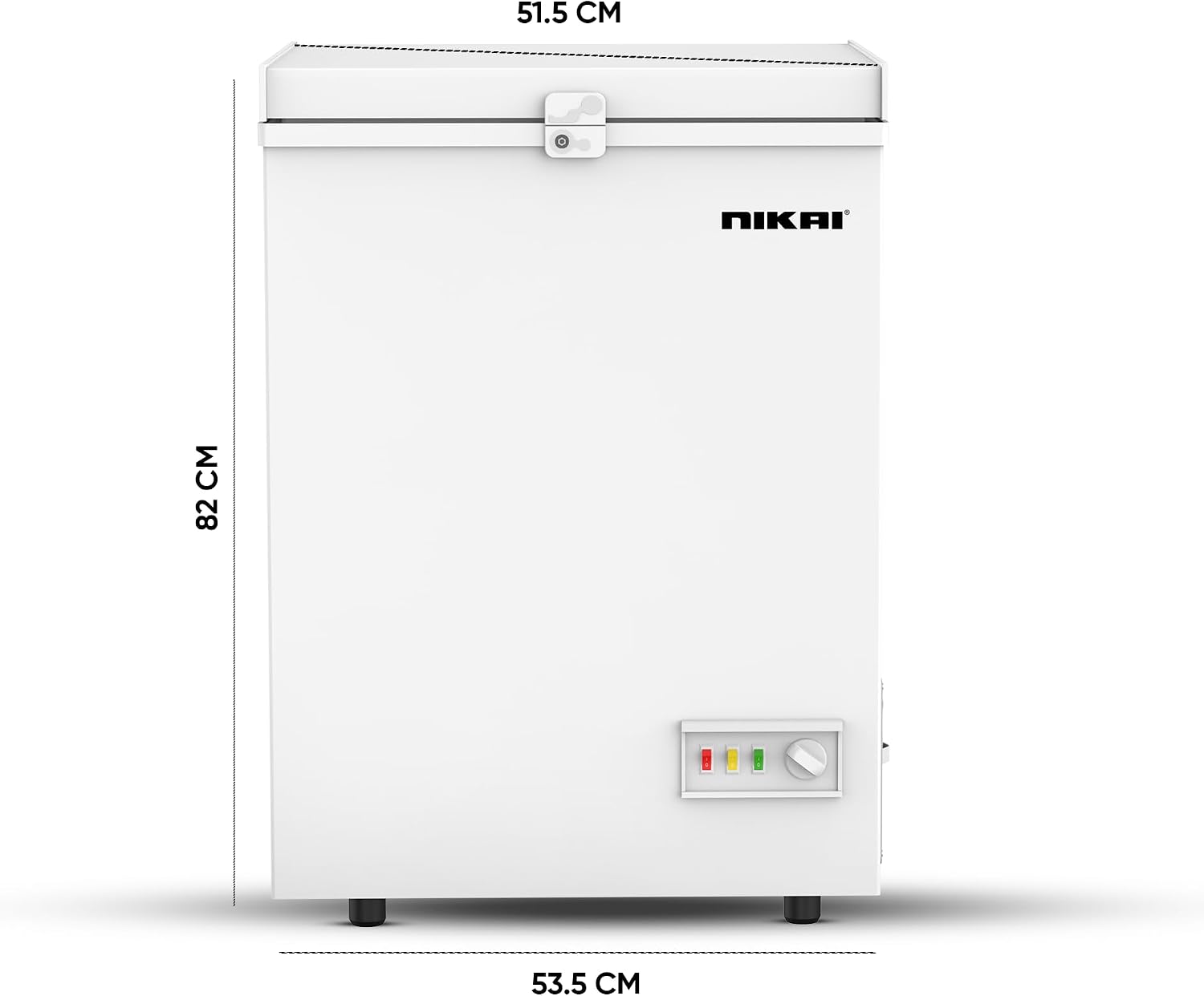 Nikai 150L Gross/100L Net, Single Door Chest Freezer with Storage Basket, High Energy Efficiency Cooling System, Adjustable Temperature, Silent Operation, Ideal for Home & Restaurants - NCF150N7 White