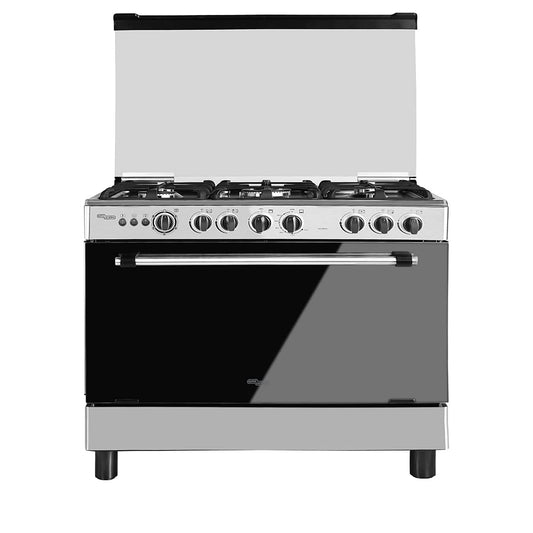 Super General 90×60 cm Freestanding Gas Cooker with 5 Burners – Gas Oven Grill & Rotisserie SGC901FS