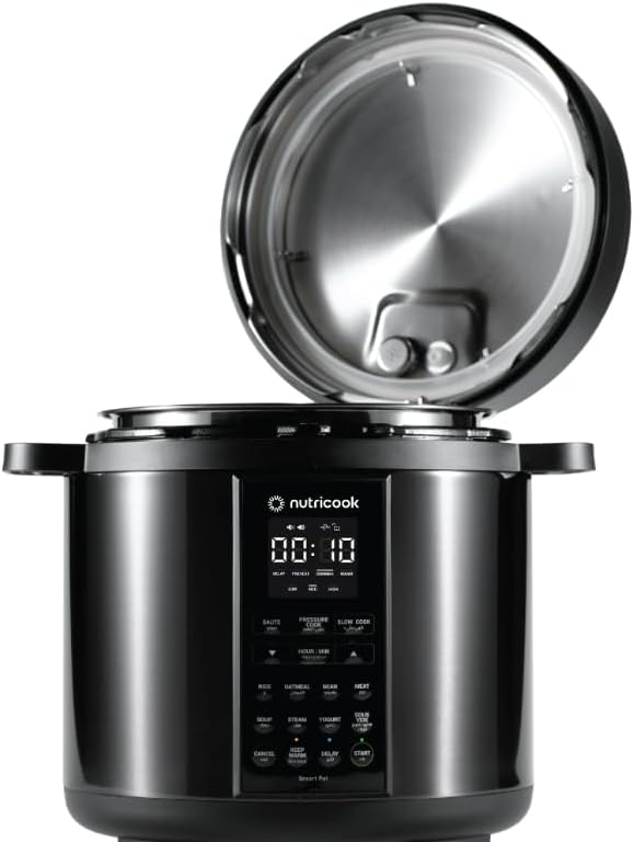 Nutricook Smart Pot 2, 8 Liters, 9 In 1 Electric Pressure Cooker, Steamer, Sauté Pot, Yogurt Maker & More, 12 Programs With New Lid