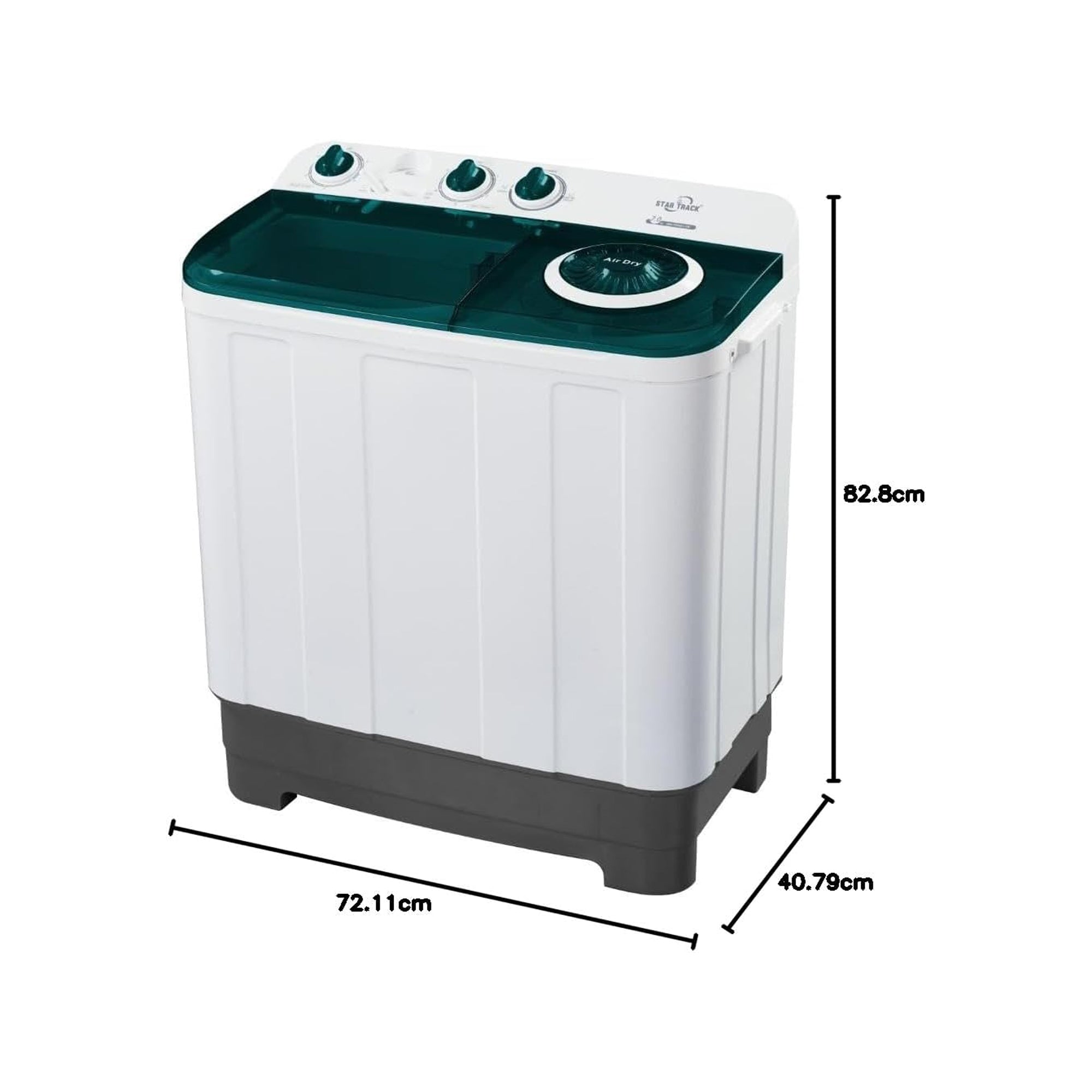 Star Track 7KG Twin Tub Semi-Automatic Washing Machine with Spin Dryer & Lint Filter – SW-700G1TK (WHITE)