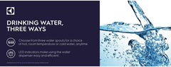 Electrolux Water Dispenser, Top Loading, 3-taps Equipped with Hot Cold and Ambient Temperature, Floor Standing, LED Indicator, Child Safety Lock for Faucet, Ideal for Home, Office & Pantry, EDBMFSXWG
