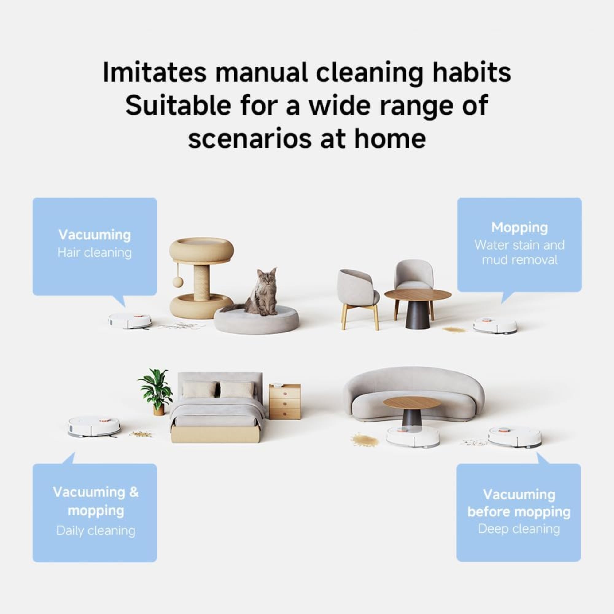 Xiaomi Robot Vacuum H40 10000Pa LDS Navigation Smart Mapping Auto Dust Emptying Voice Control