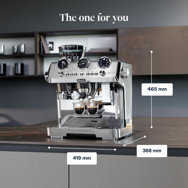 De'Longhi Barista Coffee Machine LA SPECIALISTA MAESTRO Cold Brew Espresso Machine with Cold Extraction, Digital Display, Auto Milk Frother, Barista Kit, Built-in Grinder & Tamping, 15 Bar EC9885.M
