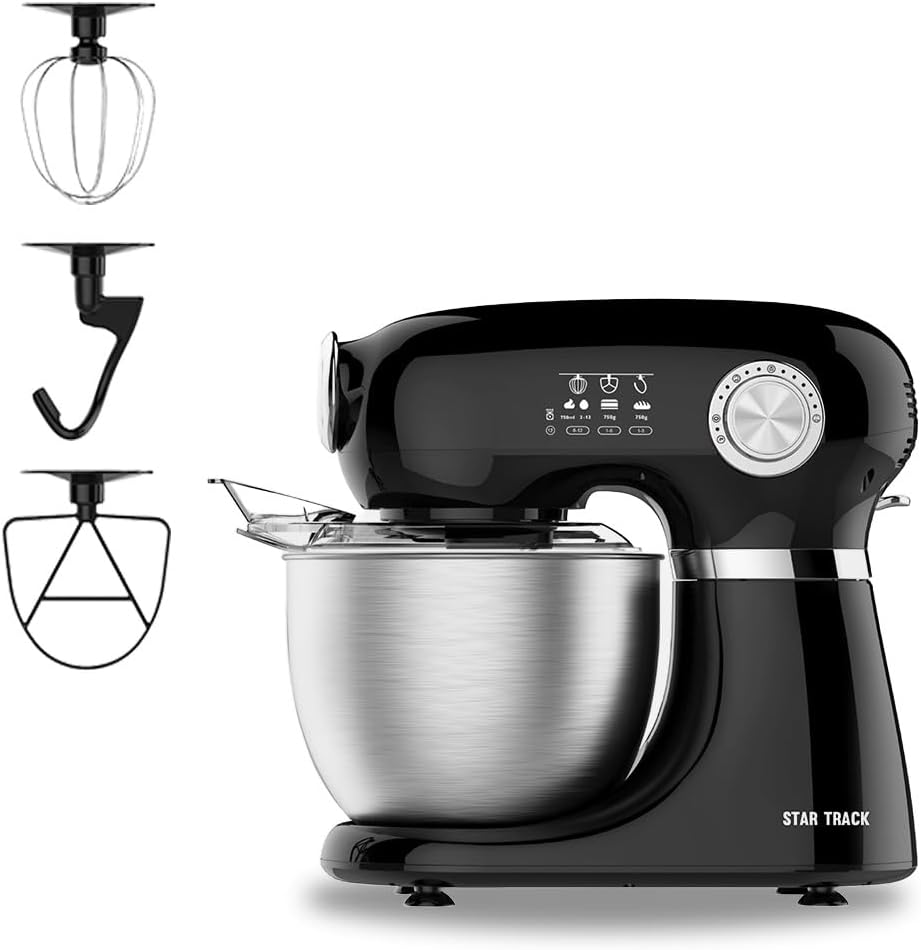 Star Track Kitchen Machine 5L Stand Mixer 1000W Stainless Steel Bowl Dough Hook Beater & Whisk ST-BID-KM1000