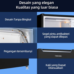 Changhong New Single-Door Refrigerator, 100-Liter Capacity, Black – FSR130DB (Semi Auto-Defrost)