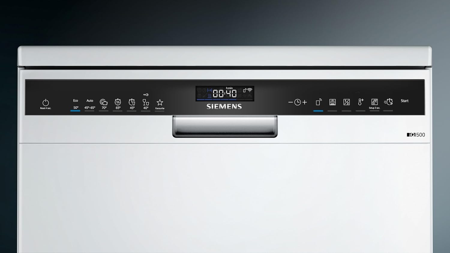 Siemens iQ500 60 cm Home Connect Freestanding Dishwasher With 14 Place Settings, German Engineered, White, SN25HW76MM