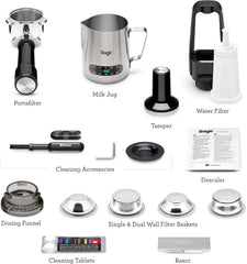 Sage - The Barista Express - Bean to Cup Coffee Machine with Grinder | Milk Frother, Brushed Stainless Steel - UAE Version, 2 Yr Warranty, Free Coffee from RAW