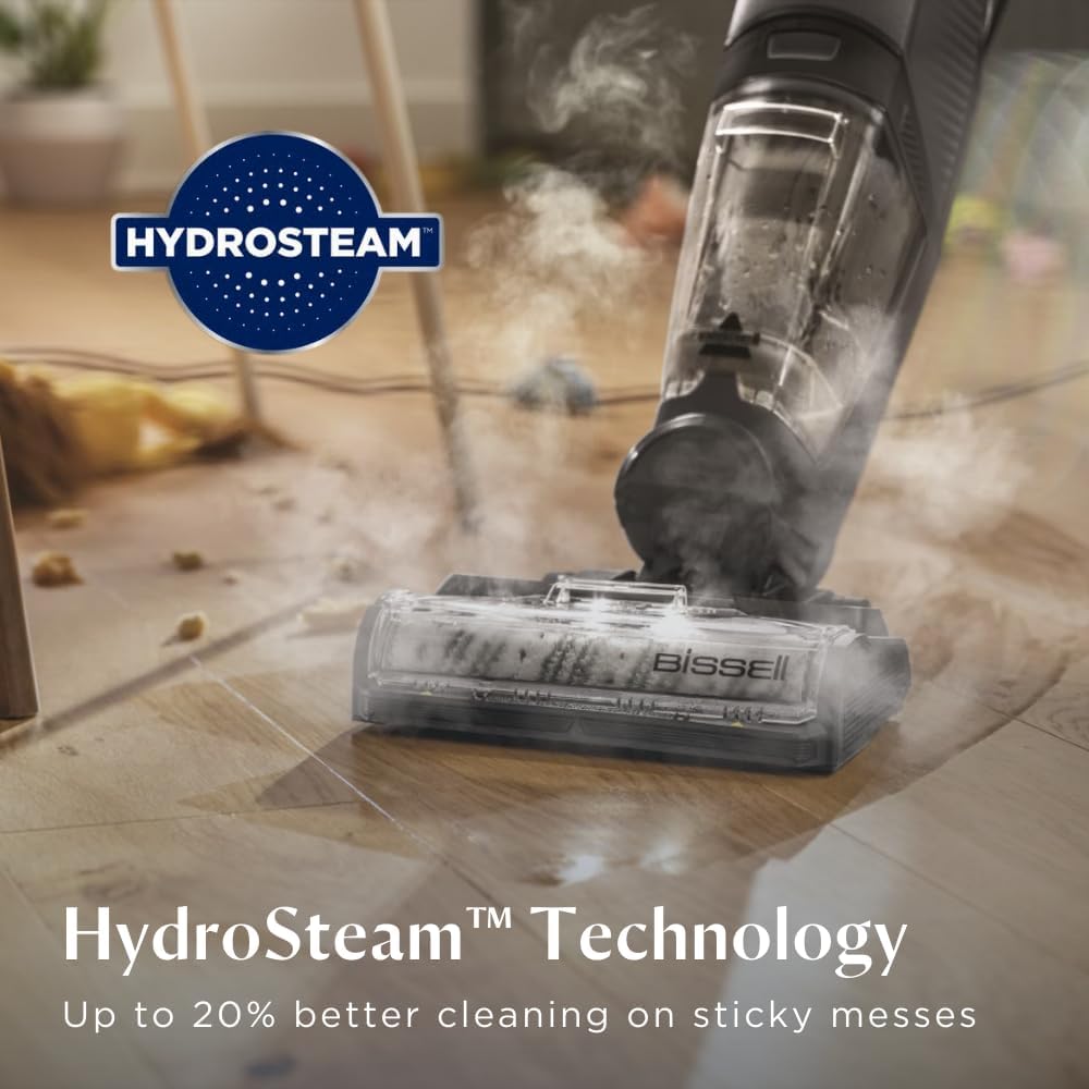 BISSELL CrossWave HydroSteam 3527E – Wet & Dry All-in-One Vacuum, Mop and Steam with the Power of Hydrosteam Technology. For use on Tiles, Wood Floors, Rubber Floor & Mats | 2-Year BISSELL Warranty