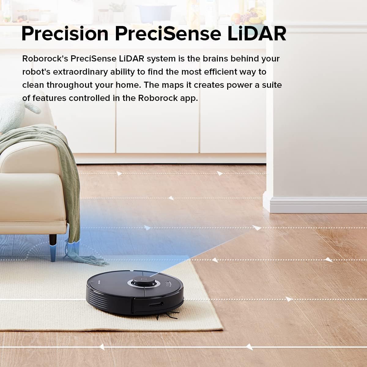 Roborock Q7 Max Robot Vacuum Cleaner with Mop, 4200Pa Strong Suction, Lidar Navigation, Multi-Level Mapping, No-Go&No-Mop Zones, 180mins Runtime, Works with Alexa, Perfect for Pet Hair(Black)