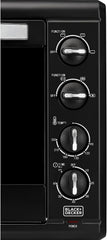 BLACK+DECKER Toaster Oven with Double Grill, 2000W, 55L Capacity, 90-230° Temp Control, Double Glass Door, Stainless Steel Interior, Multiple Accessories for Baking & Broiling, Black - TRO55RDG-B5