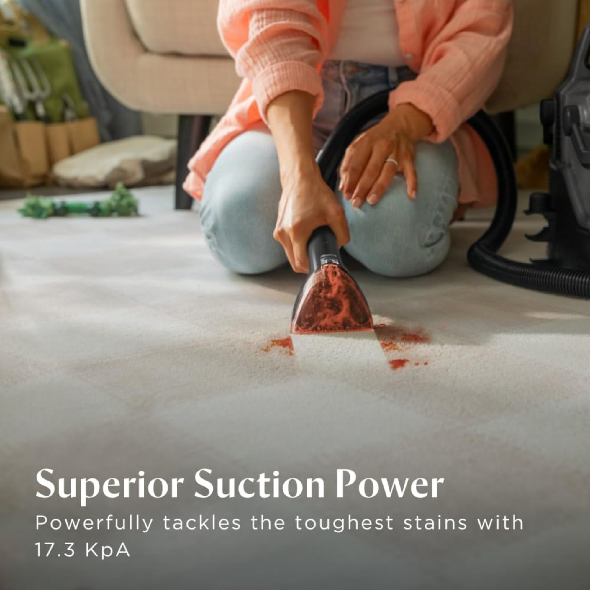 BISSELL SpotClean Pro Turbo Portable Carpet & Upholstery Cleaner 17000Pa SmartMix Technology Dual Cleaning Modes 3911K