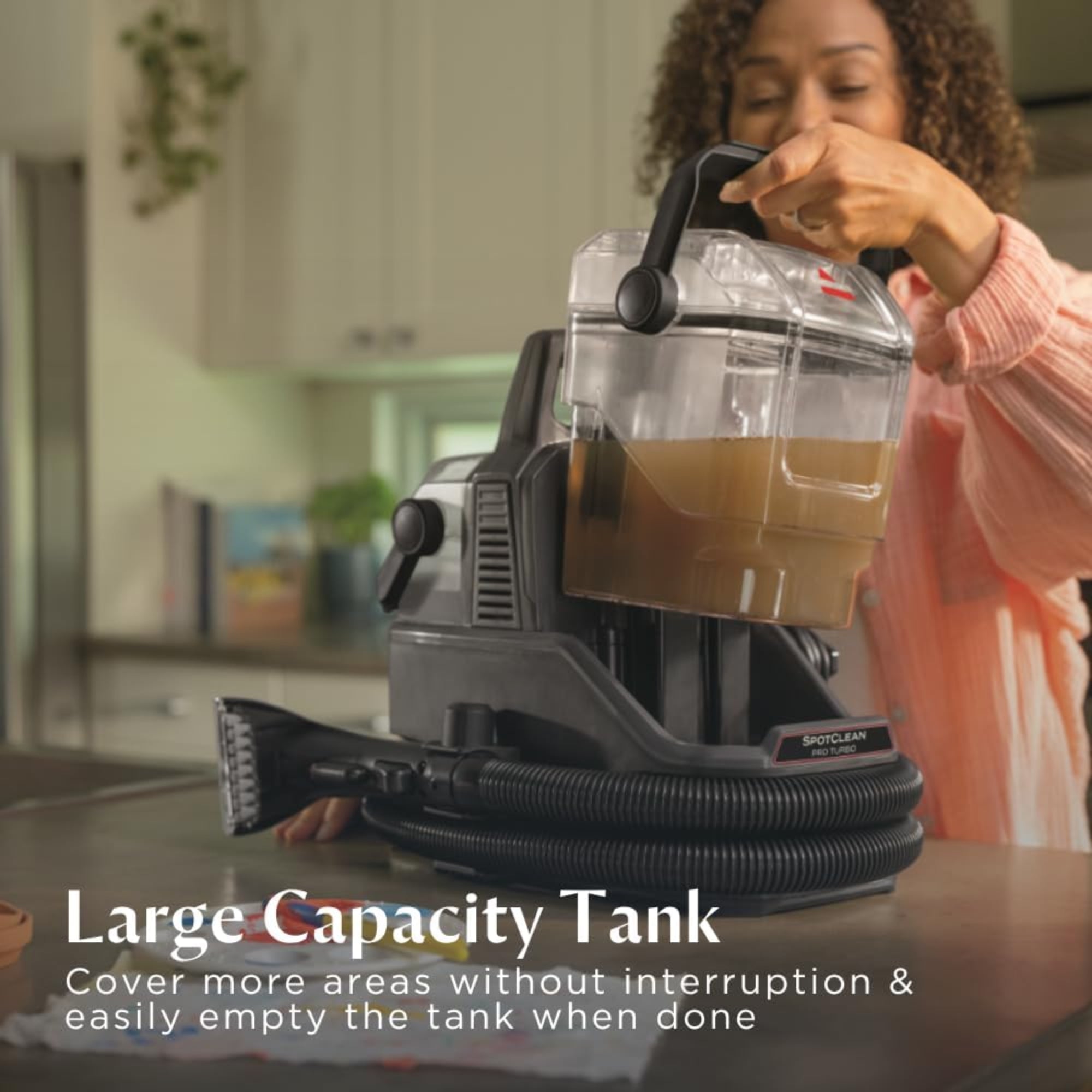 BISSELL SpotClean Pro Turbo Portable Carpet & Upholstery Cleaner 17000Pa SmartMix Technology Dual Cleaning Modes 3911K