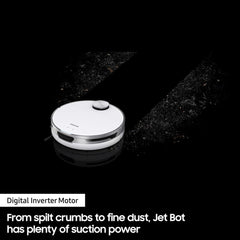 Samsung Jet Bot Robot Vacuum Cleaner – 60W Suction LiDAR Navigation Smart Control VR30T80313W (White)