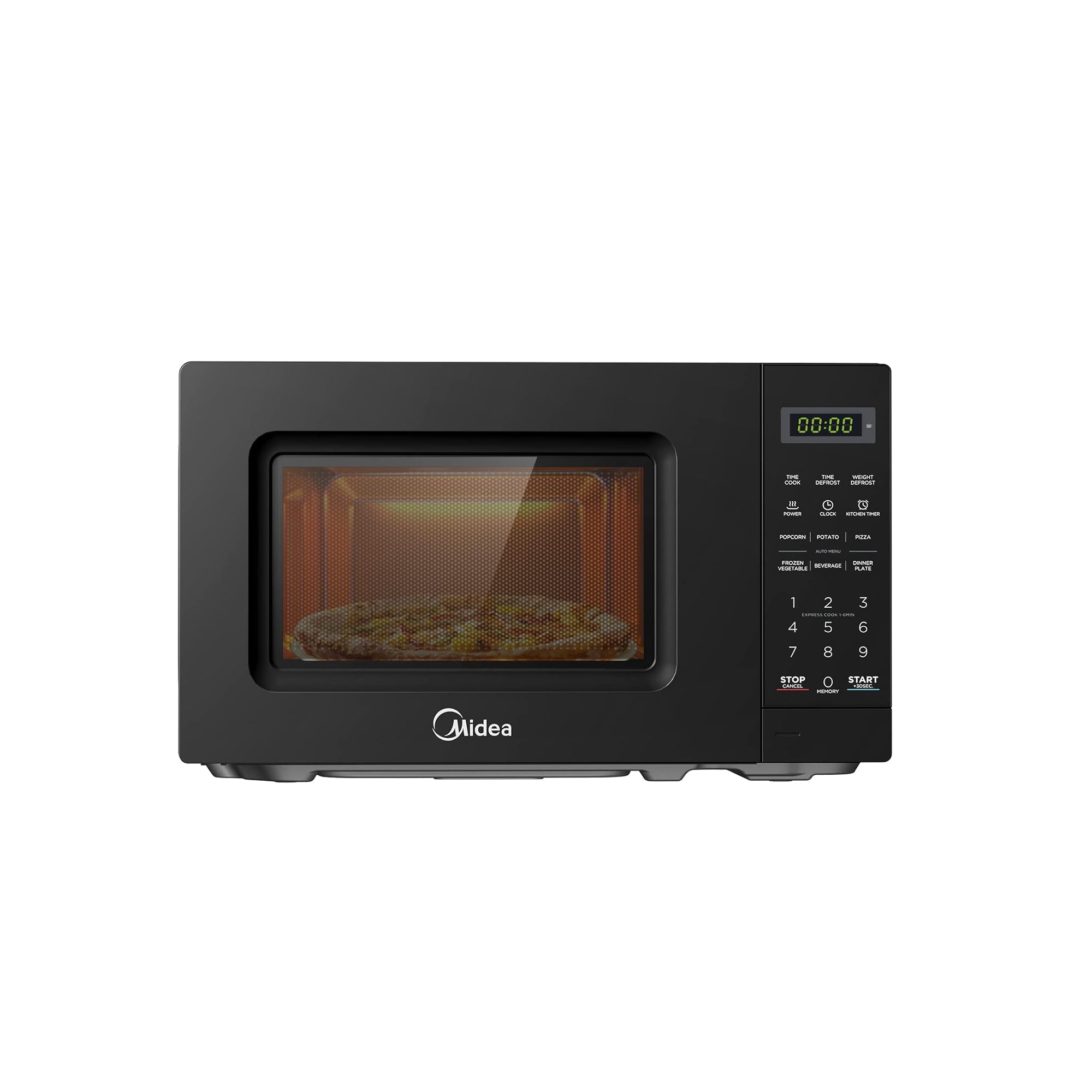 Midea 20 Liter Solo Microwave Oven – 700W Digital Touch Control Auto Menu Child Lock EM721BK