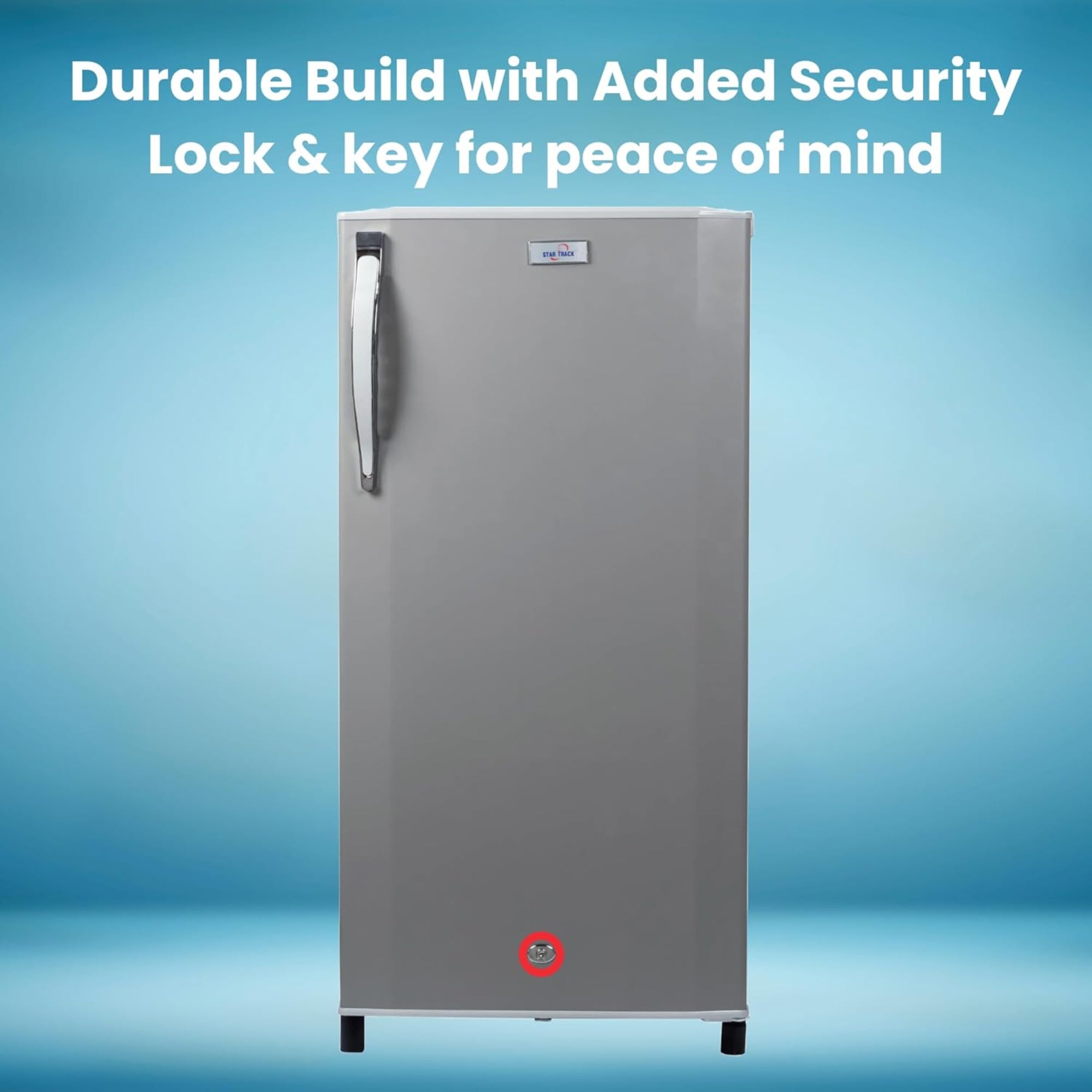 Star Track 210L Single Door Refrigerator with Freezer Box & Adjustable Shelves ST-FRG-210L (Gray)