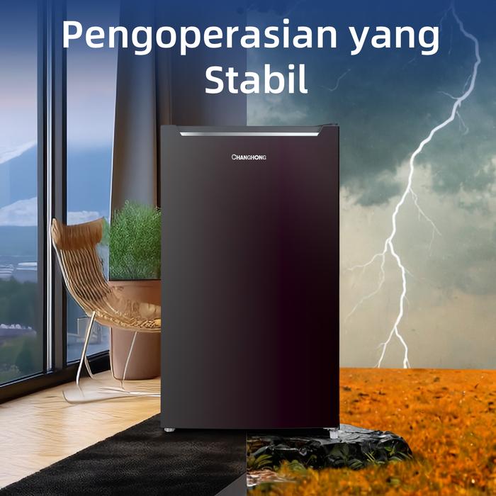 Changhong New Single-Door Refrigerator, 100-Liter Capacity, Black – FSR130DB (Semi Auto-Defrost)