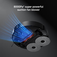 Xiaomi X20 Max Robot Vacuum and Mop, Self-Drying, Auto Mop Washing, 8000Pa Suction, Self-Emptying, Structured light and edge laser obstacle avoidance,Edge cleaning
