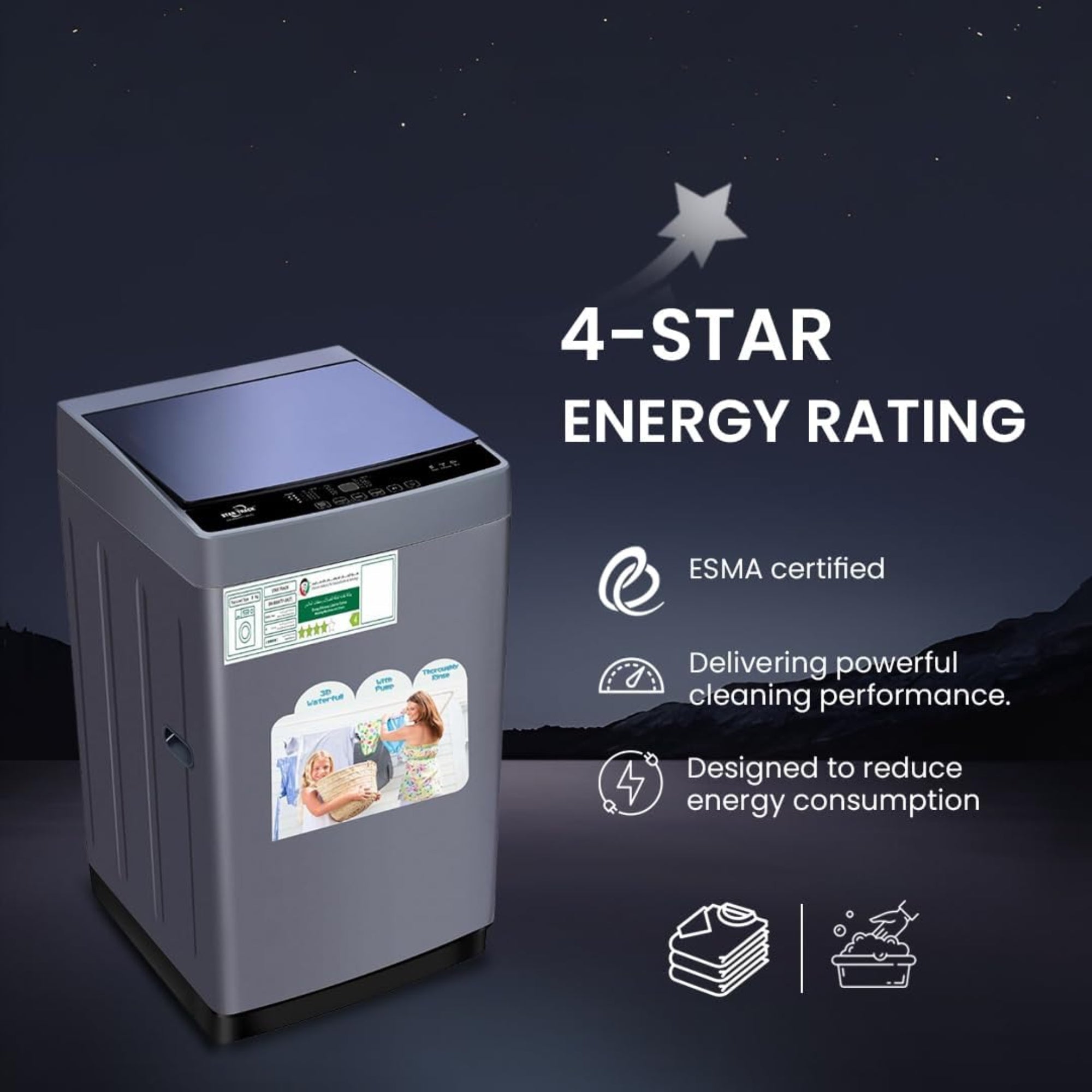 Star Track 8KG Top Load Fully Automatic Washing Machine with Inverter Technology & Digital Control SW-800ATT1-SK(T) (GRAY)
