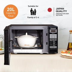 Panasonic 20 Liter Solo Microwave Oven – 800W 51 Auto Menu Auto Defrost Touch Control NN-ST266B
