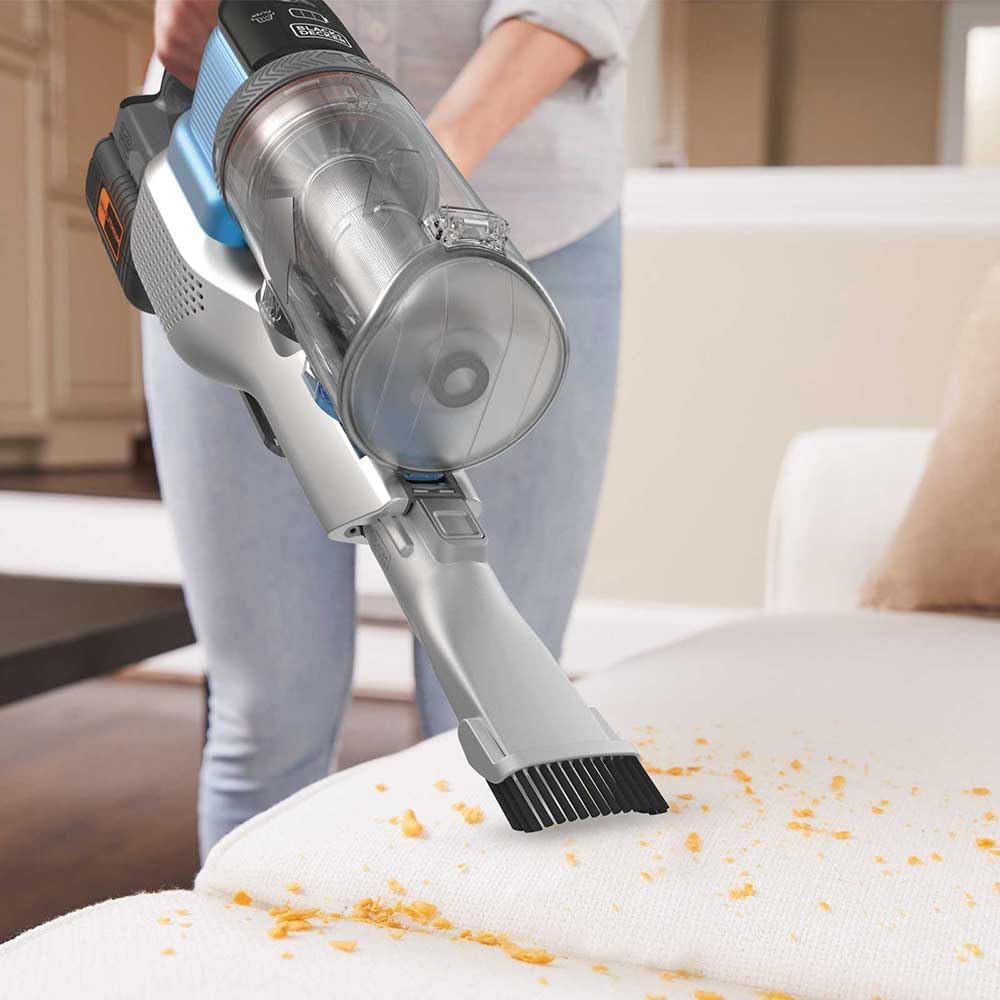 Black & Decker 36V 72Wh Cordless Stick Vacuum Cleaner 4in1, With 2.0Ah Lithium-Ion Battery, 40AW Suction Power, 750ml Dust Bowl A 80% Carpet Pickup POWERSERIES Extreme BHFEV362D-GB