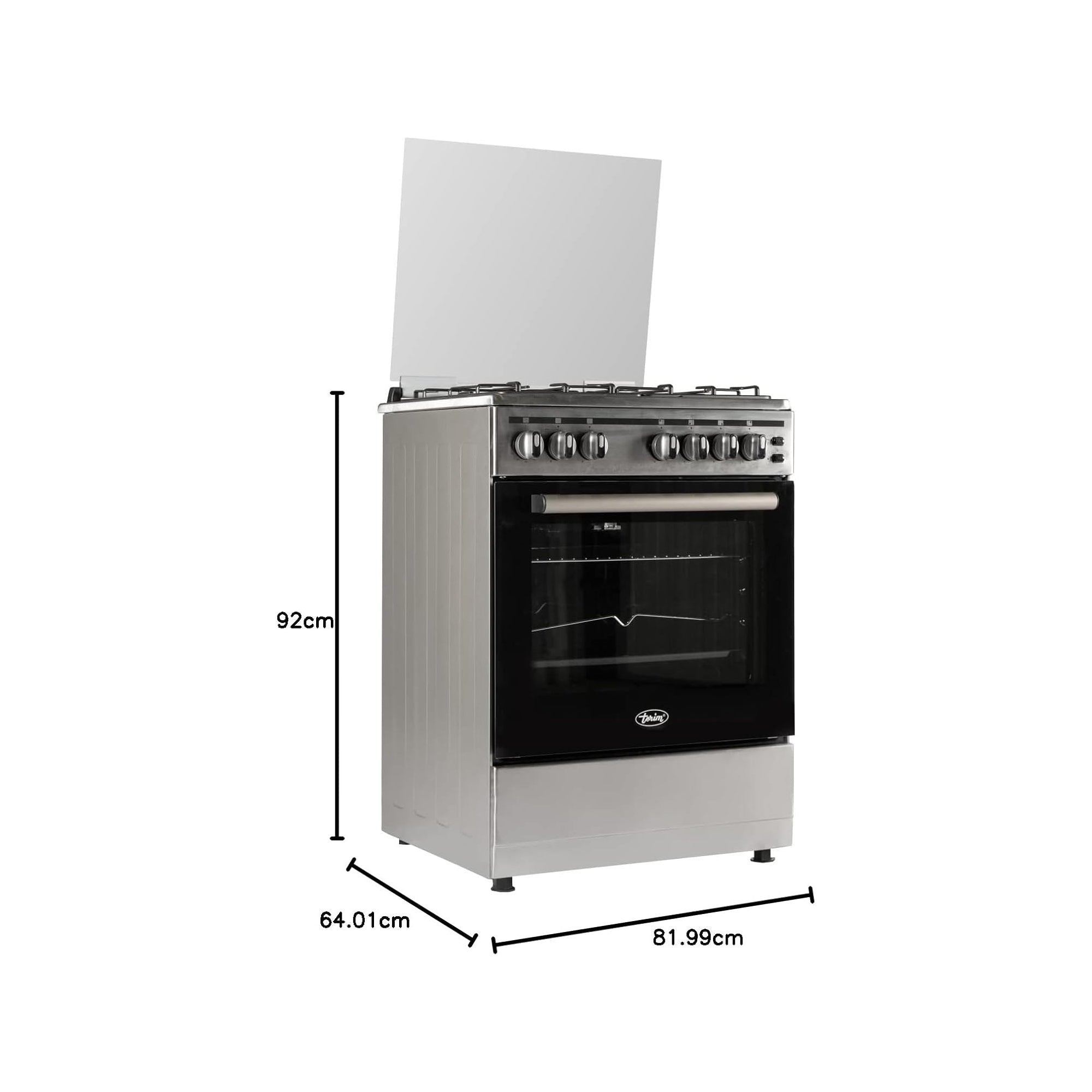 Terim 60X60cm Freestanding Gas Cooker 4 Burners TERGC66ST (Stainless Steel)