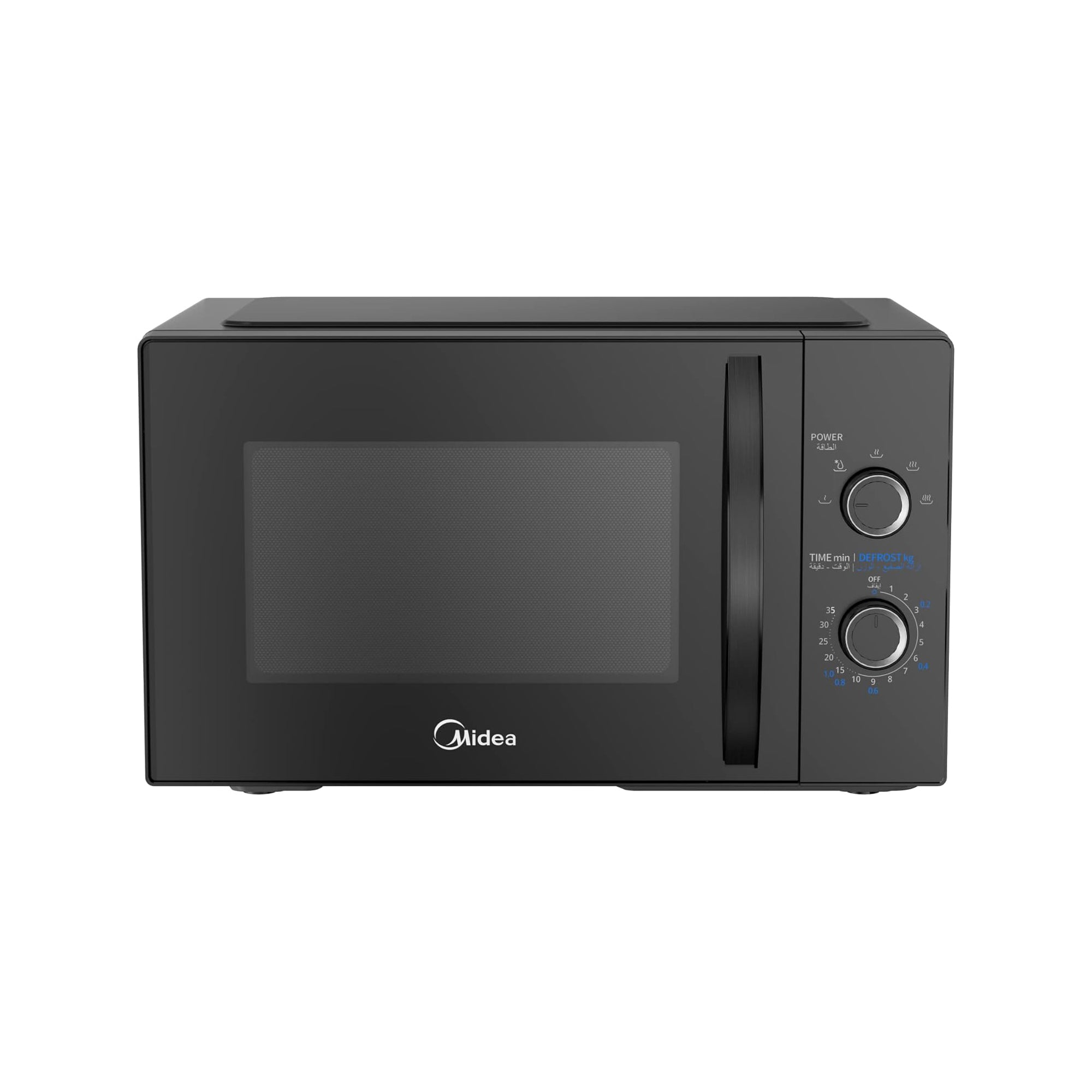 Midea 25 Liter Solo Microwave Oven – 800W 5 Power Levels Defrost Function Child Lock MM8P022KG-BK