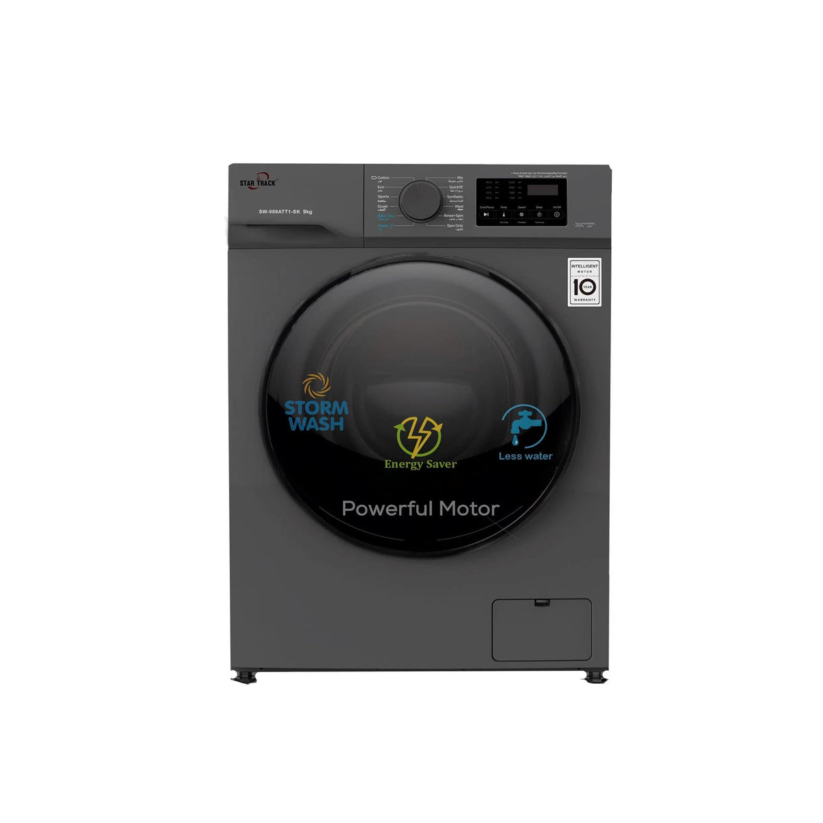 Star Track Front Load Washing Machine 9 kg Pure Clean Ultra-Wash & Smart Diagnosis SW-900ATT1-SK