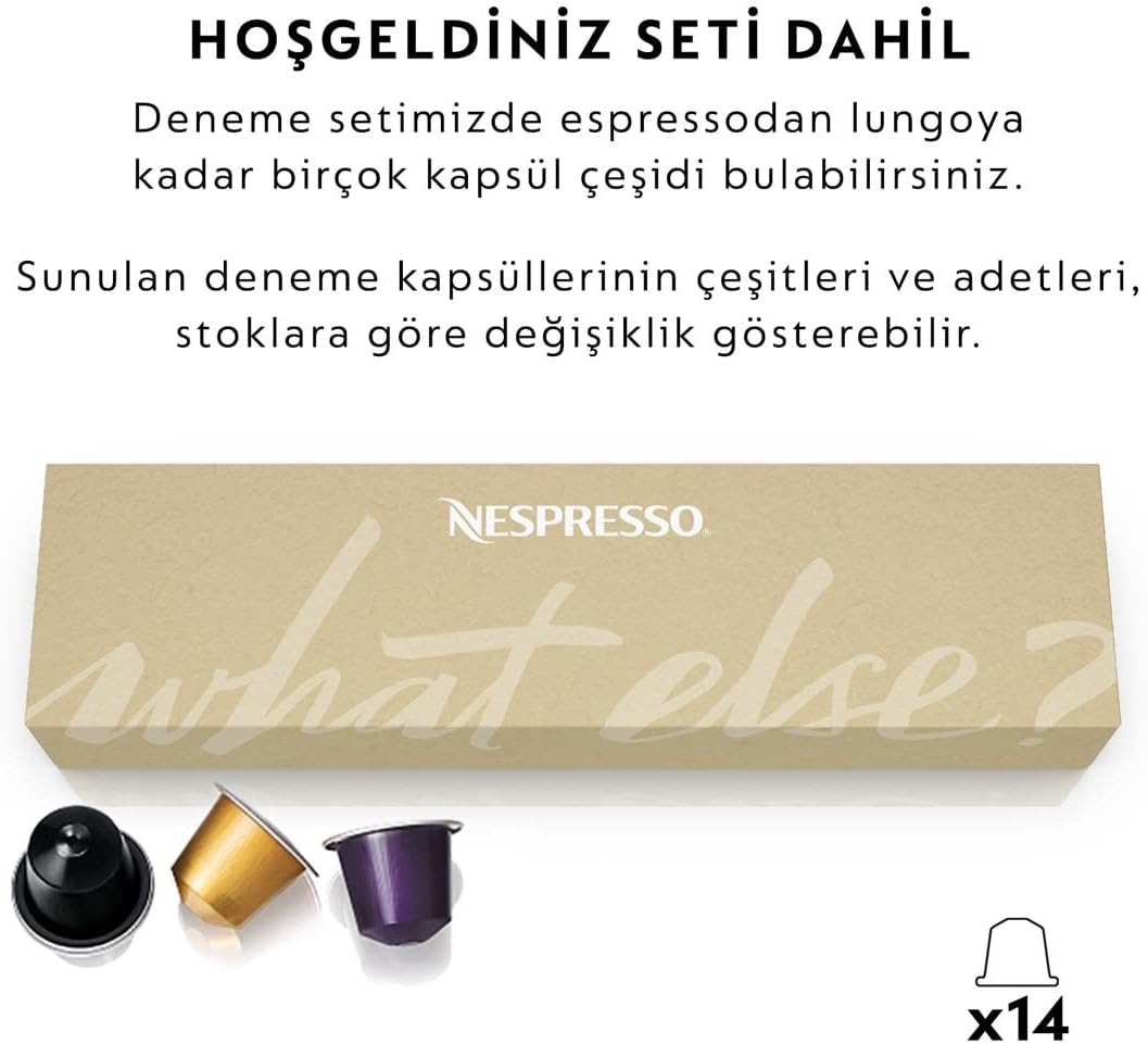 Nespresso Essenza Mini C30-EU2-BK-NE1 Capsules Espresso Machine, Black(C030BK)