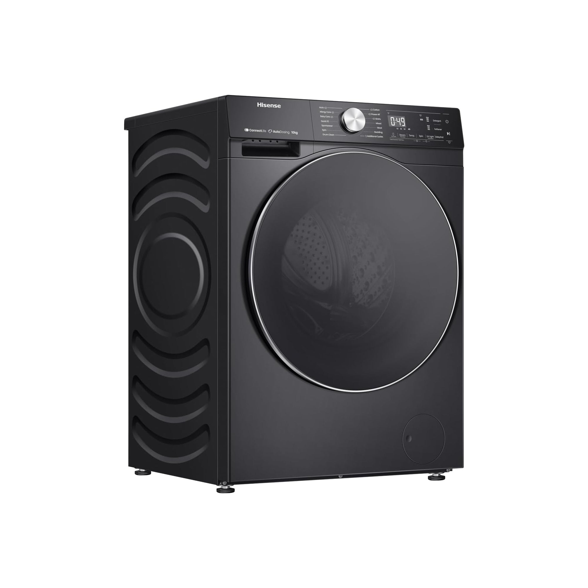 Hisense 5S Series Front Load Washing Machine 12kg 1400RPM Auto Dose WiFi WF5S1245BB Black