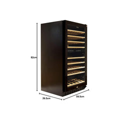 Terim Beverage Cooler 90L 25 Bottle Capacity Touch Control LED Display Glass Door TERBC30SZ (Black)