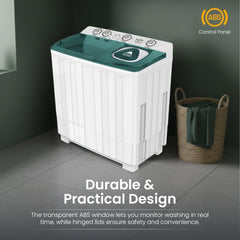 Star Track 9KG Twin Tub Semi-Automatic Washing Machine with Spin Dryer & Transparent Lid – SW-900G1TK (WHITE)