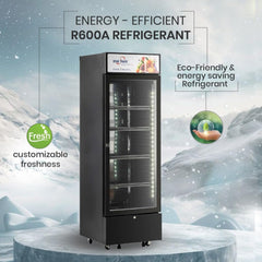 Star Track 350L Showcase Chiller Freezer Glass Door Adjustable Shelves Temperature Control ST-BCH350L