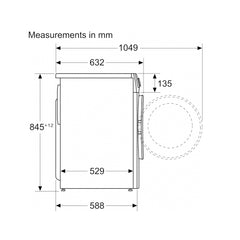 Bosch Series 4 Front Load Washing Machine 9kg 1400RPM Silver Inox WGA1440XGC