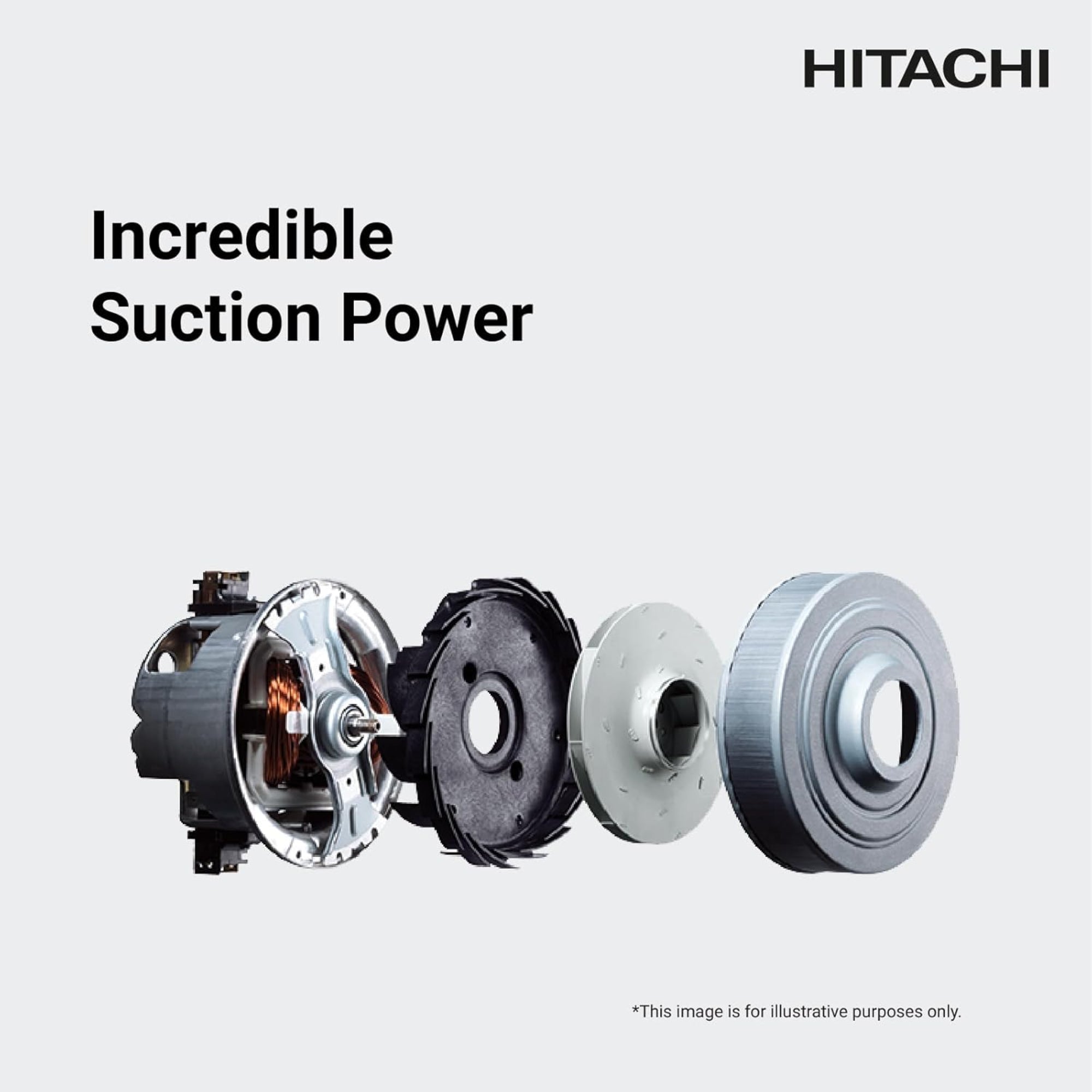 Hitachi Drum Vacuum Cleaner 2200W 21L Aero Power Brush Blower Function Washable Filter CV965NBLGCM