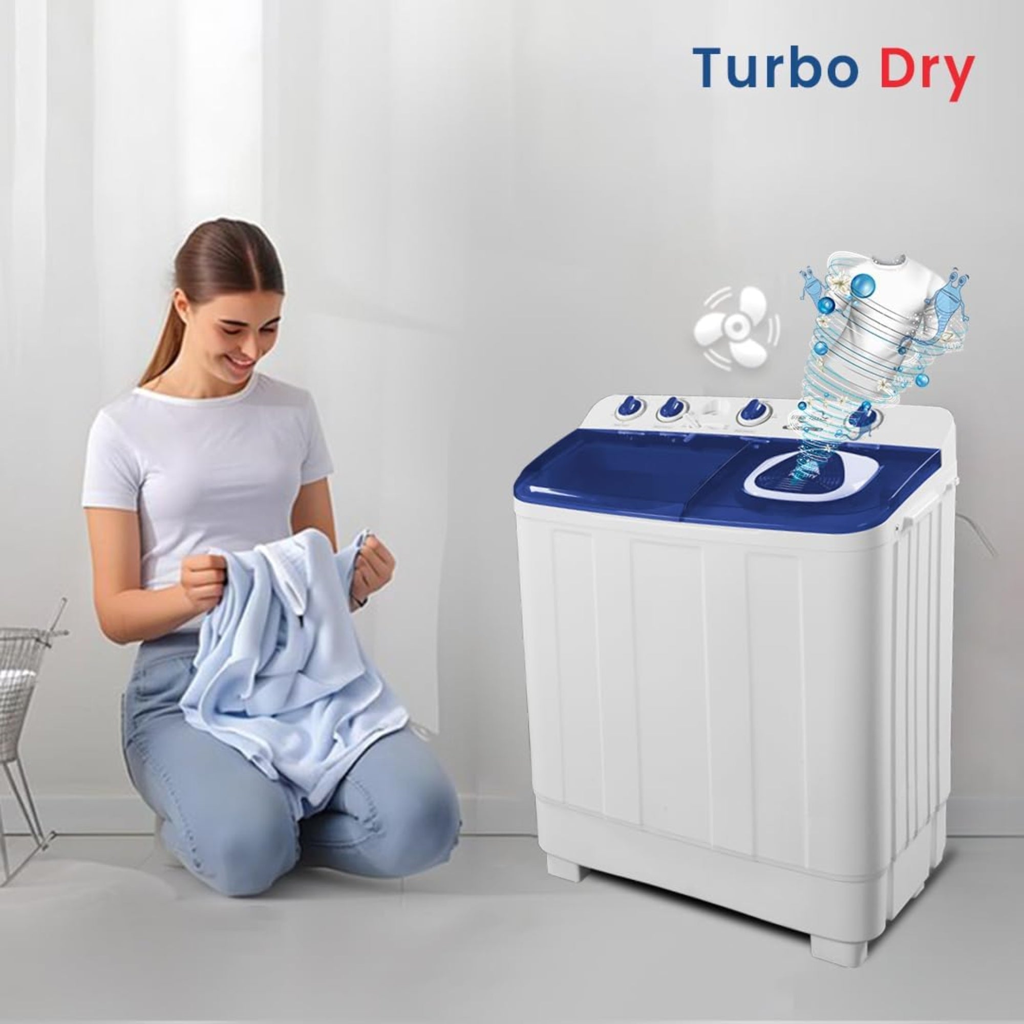 Star Track Twin Tub Washing Machine 7KG – Semi Automatic Spin Dry Lint Filter SW-700B1-TK