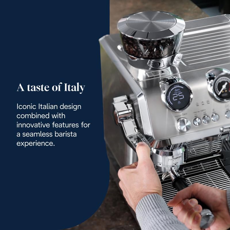 De'Longhi Barista Coffee Machine LA SPECIALISTA MAESTRO Cold Brew Espresso Machine with Cold Extraction, Digital Display, Auto Milk Frother, Barista Kit, Built-in Grinder & Tamping, 15 Bar EC9885.M