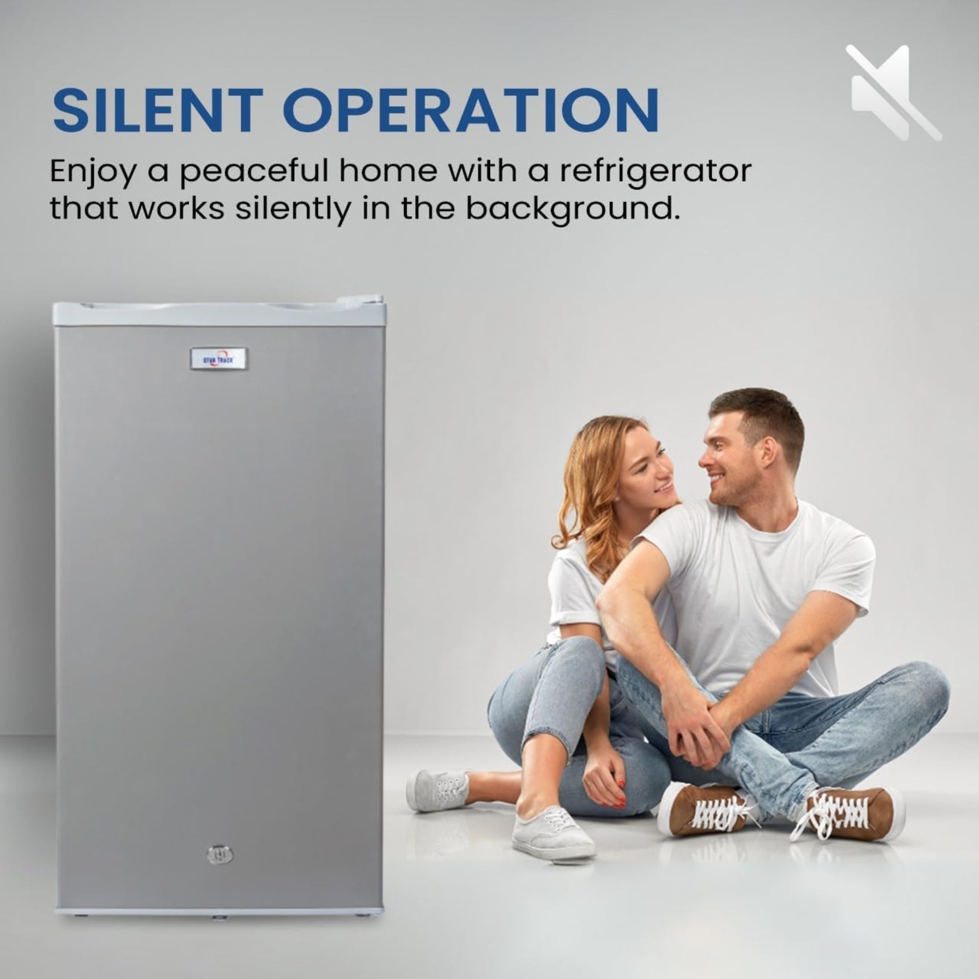 Star Track 210L Single Door Refrigerator with Freezer Box & Adjustable Shelves ST-FRG-210L (Gray)