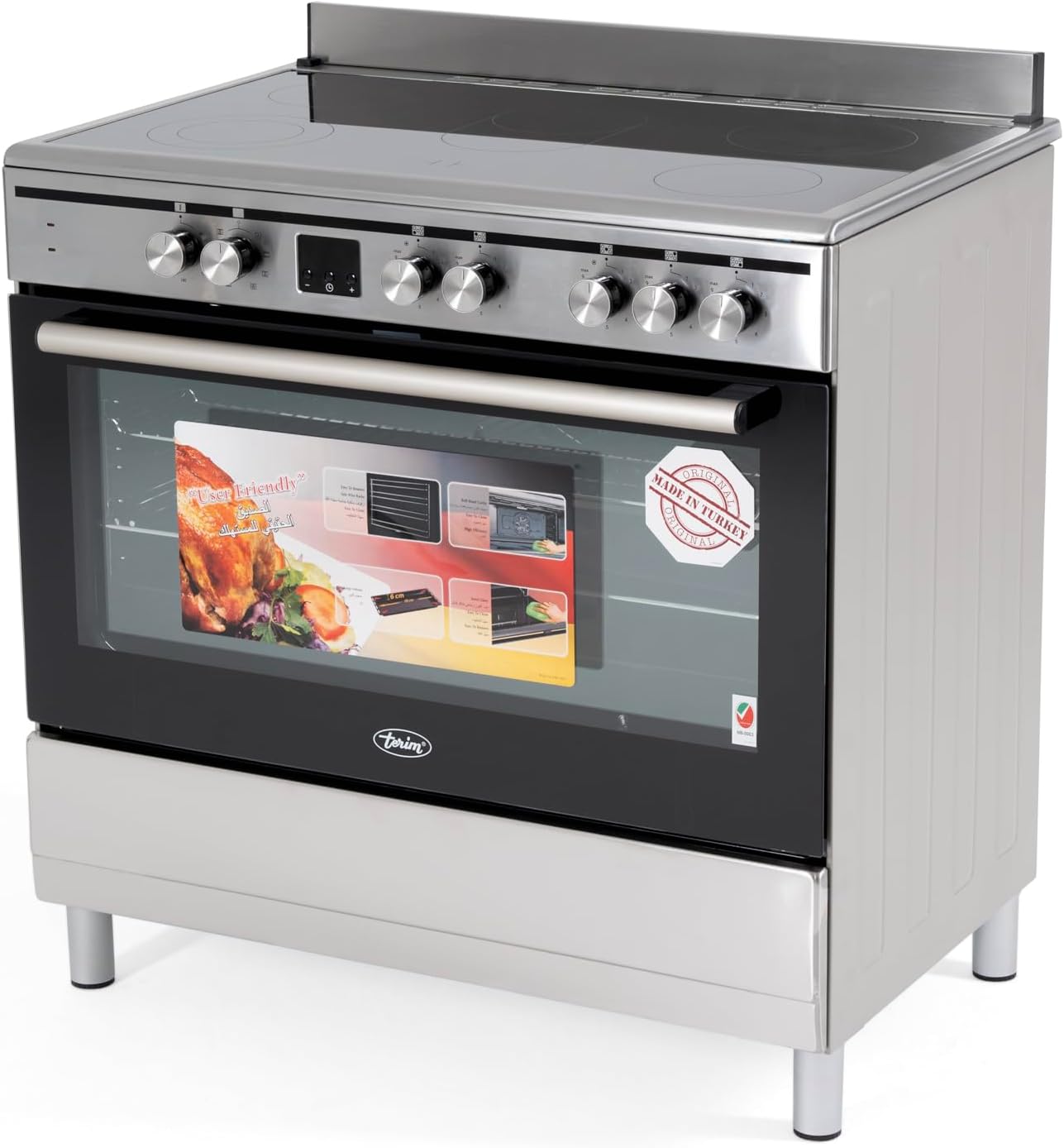 Terim 90X60 Ceramic Cooking Range, 9 Oven Function With Turbo Fan, Tervc96St