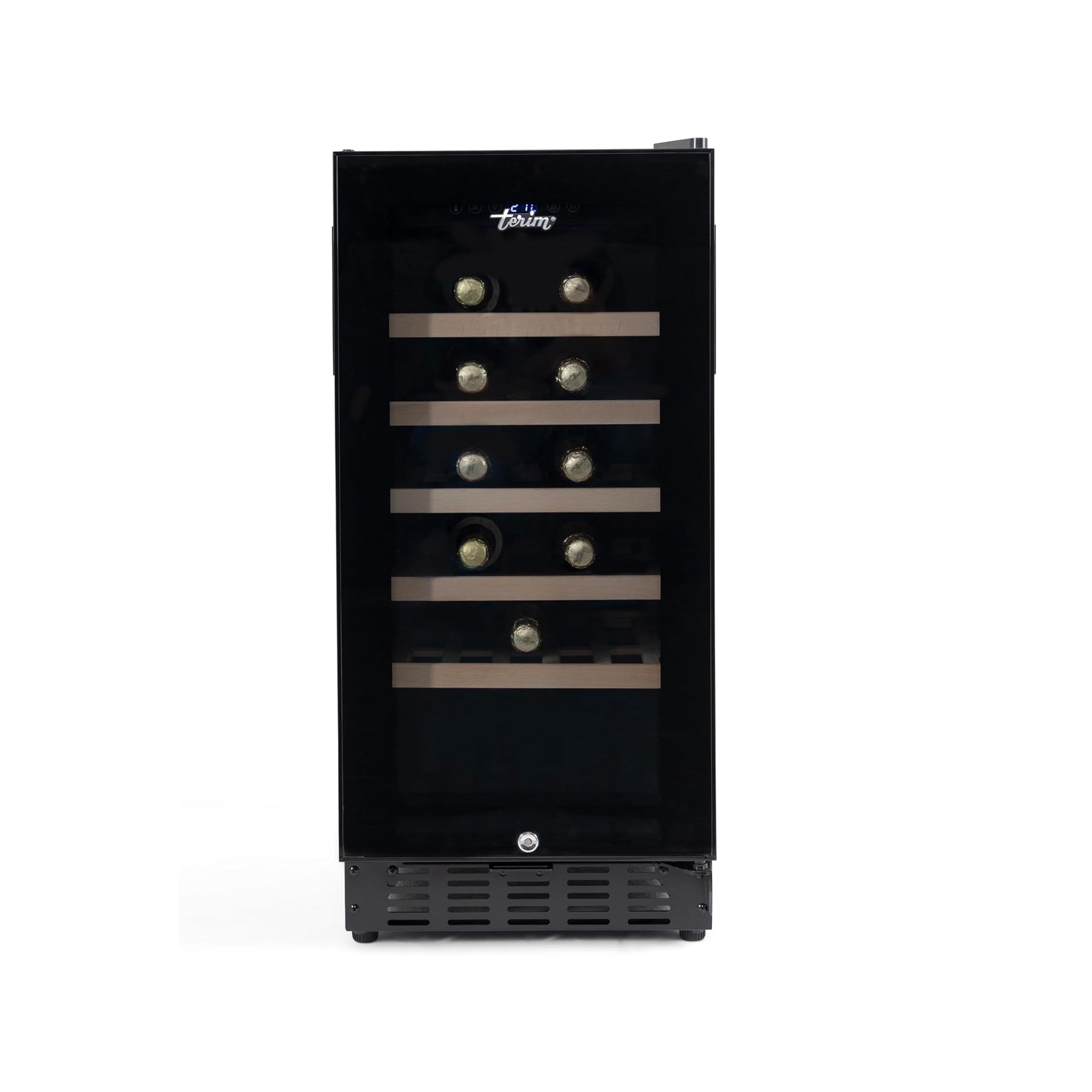 Terim Beverage Cooler 90L 25 Bottle Capacity Touch Control LED Display Glass Door TERBC30SZ (Black)