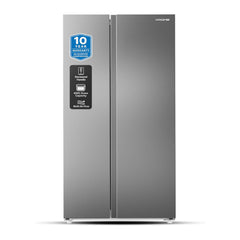 KROME 600L Gross Side By Side Refrigerator with Multi Air Flow System KR-SBS601SM (Silver)