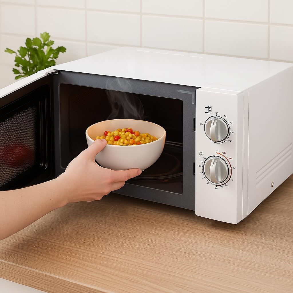 Nikai 700W 30L Microwave Oven, Timer & Defrost Functions, Compact Design, NMO3010M