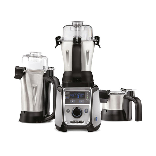 Hamilton Beach Professional Juicer Mixer Grinder 1400W 3 Stainless Steel Jars 13 Smart Programs 58770-SAU