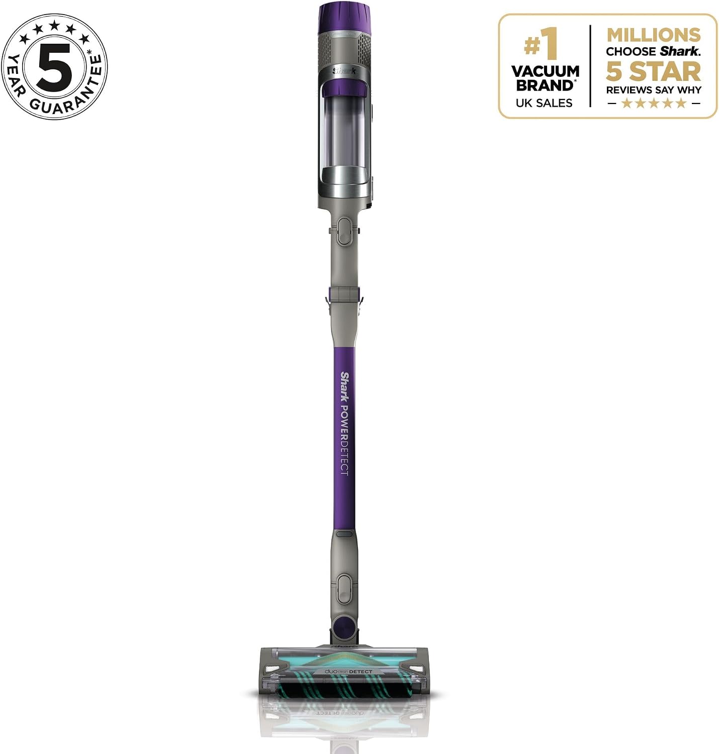 Shark PowerDetect Cordless Vacuum Cleaner, DuoClean Detect, Grey IP1251UKT