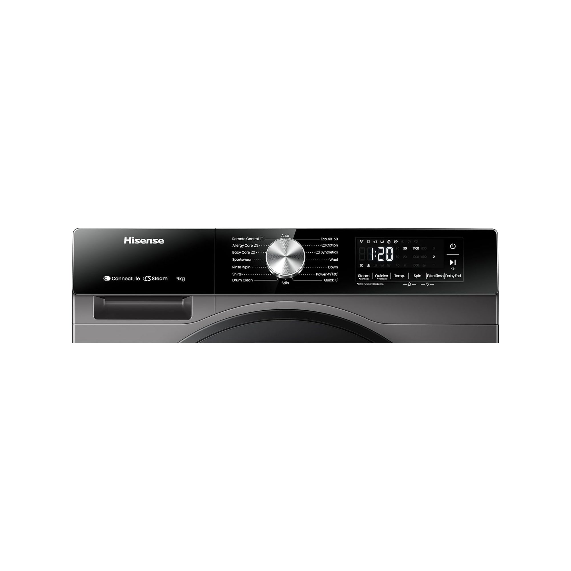 Hisense 10/6 kg Washer Dryer – 1400 RPM Inverter Motor Steam Refresh Smart WiFi WD3S1043BT
