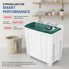 Star Track 9KG Twin Tub Semi-Automatic Washing Machine with Spin Dryer & Transparent Lid – SW-900G1TK (WHITE)